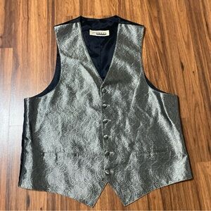 Men's Paisley Vest in Silver by Perry Ellis